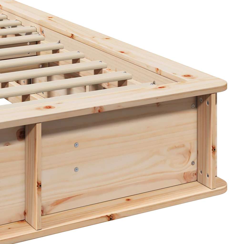 vidaXL Σκελετός Κρεβατιού Καφέ 200 x 200 cm Στερεά ξυλεία πεύκου