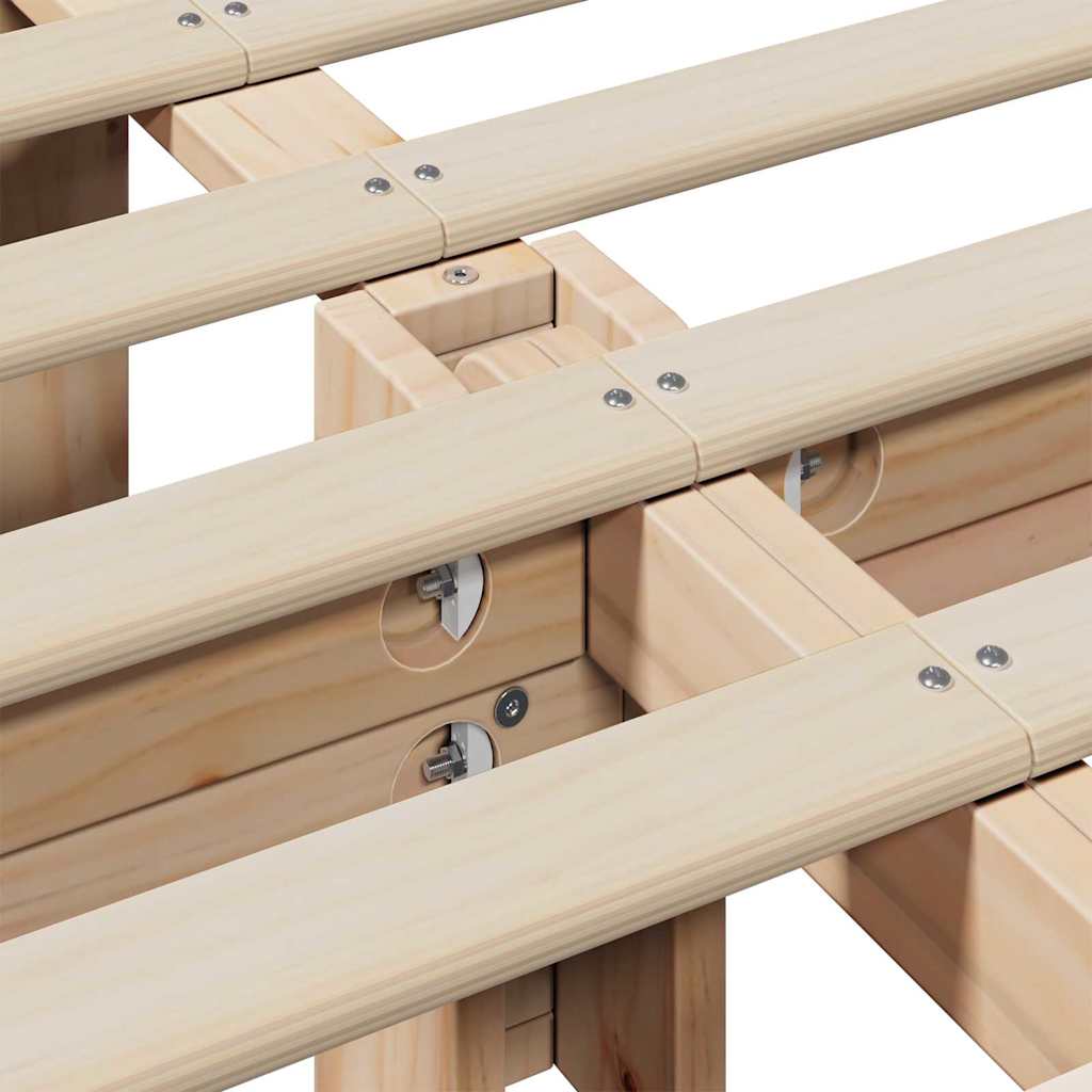 vidaXL Σκελετός Κρεβατιού Καφέ 180 x 200 cm Στερεά ξυλεία πεύκου