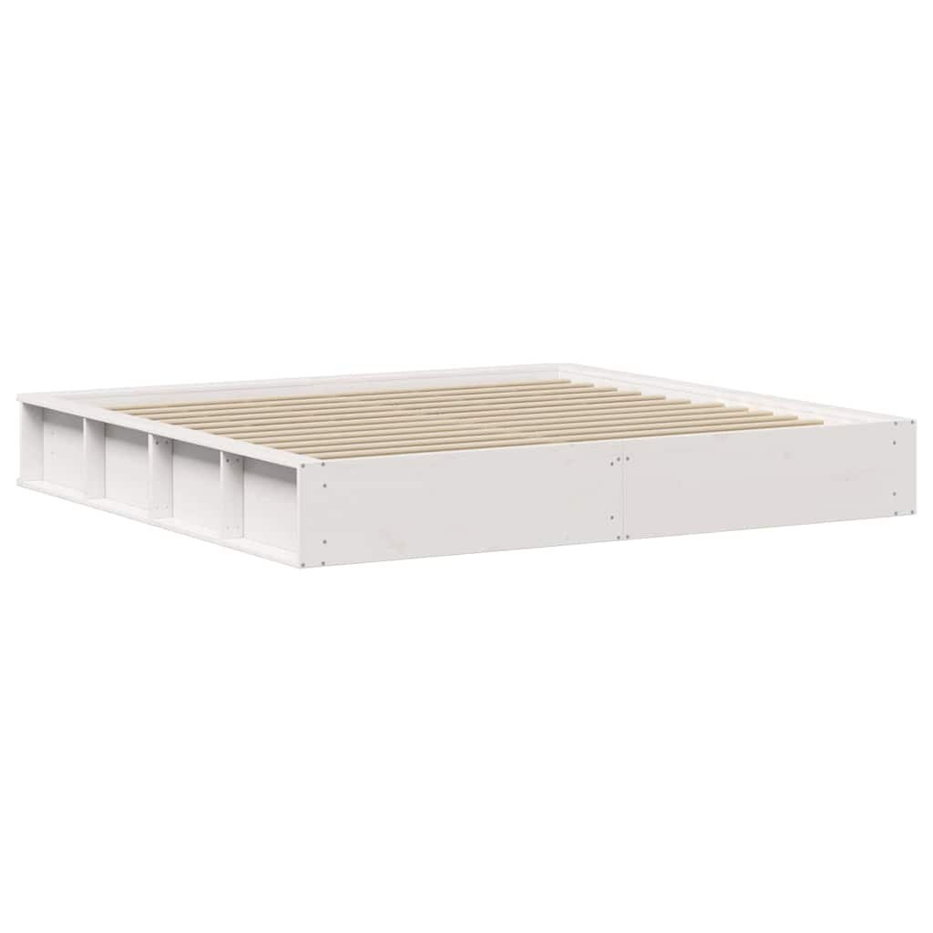 vidaXL Σκελετός Κρεβατιού Λευκό 180 x 200 cm Στερεά ξυλεία πεύκου
