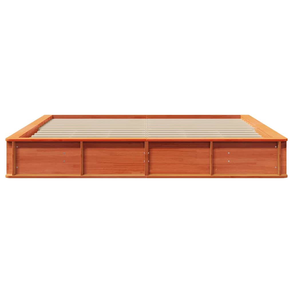 vidaXL Σκελετός Κρεβατιού Κερωτό καφέ 180 x 200 cm