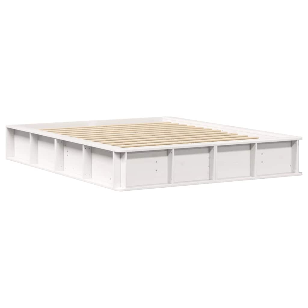 vidaXL Σκελετός Κρεβατιού Λευκό 150 x 200 cm Στερεά ξυλεία πεύκου