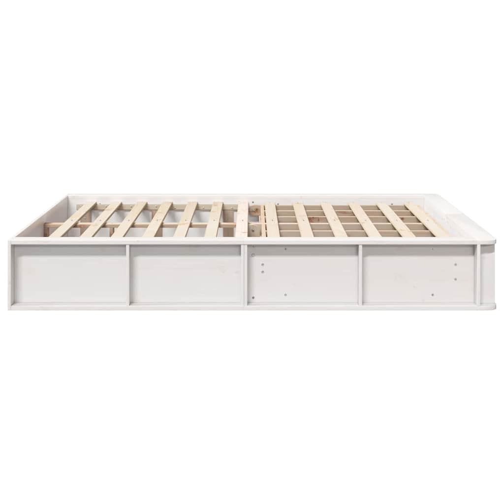 vidaXL Σκελετός Κρεβατιού Λευκό 150 x 200 cm Στερεά ξυλεία πεύκου
