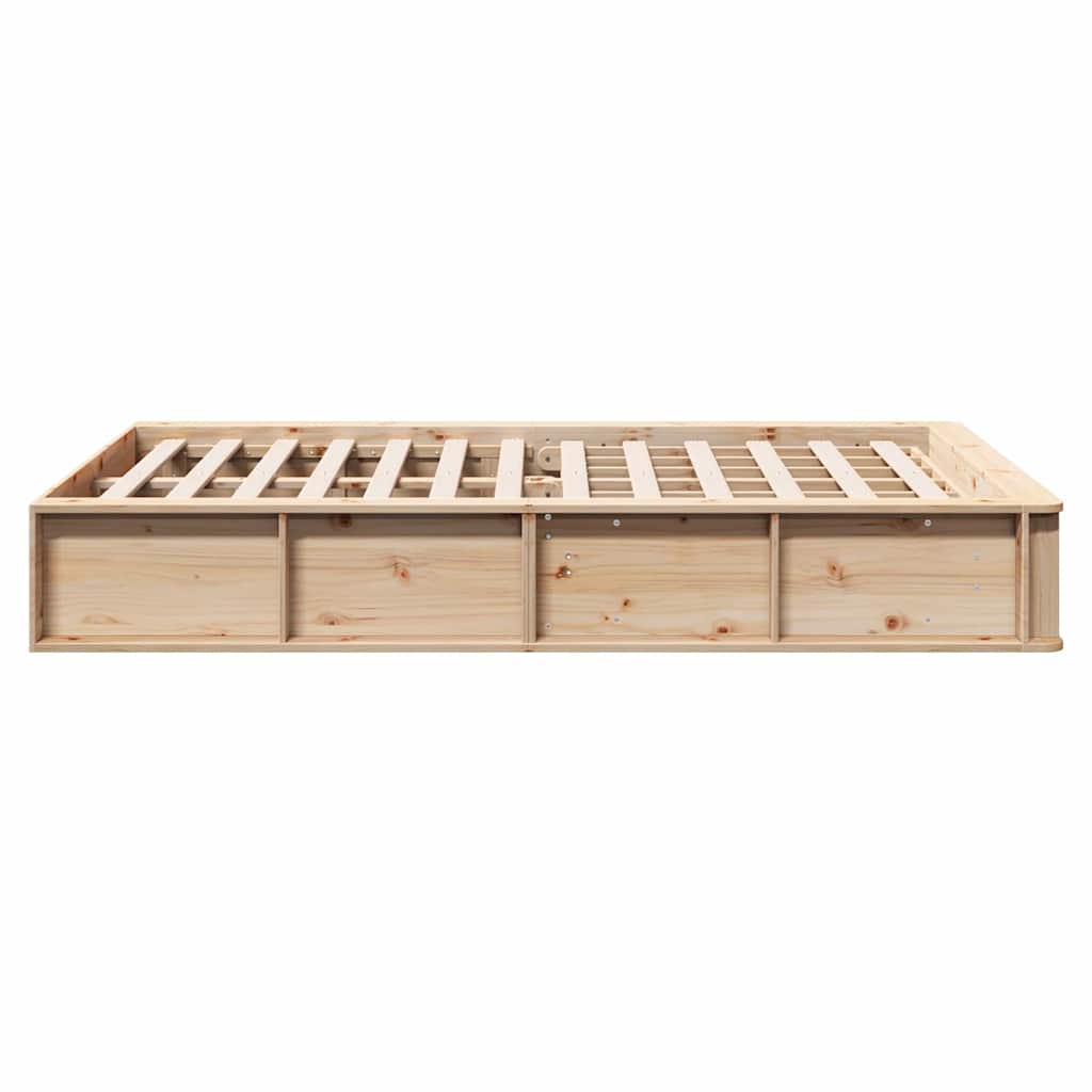 vidaXL Σκελετός Κρεβατιού Καφέ 140 x 200 cm Στερεά ξυλεία πεύκου