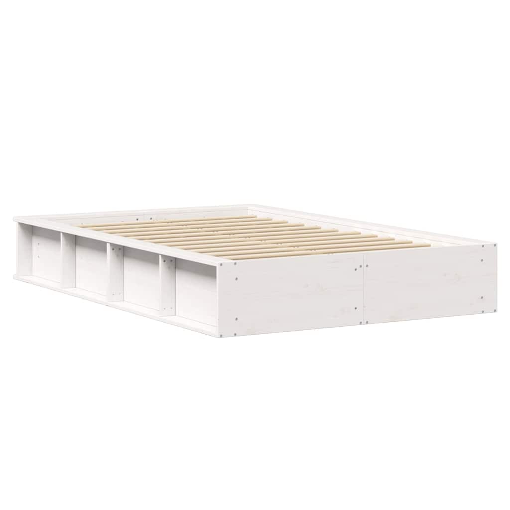 vidaXL Σκελετός Κρεβατιού Λευκό 140 x 200 cm Στερεά ξυλεία πεύκου