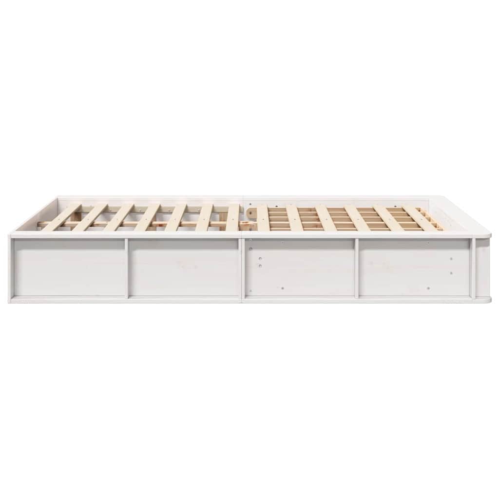 vidaXL Σκελετός Κρεβατιού Λευκό 140 x 200 cm Στερεά ξυλεία πεύκου