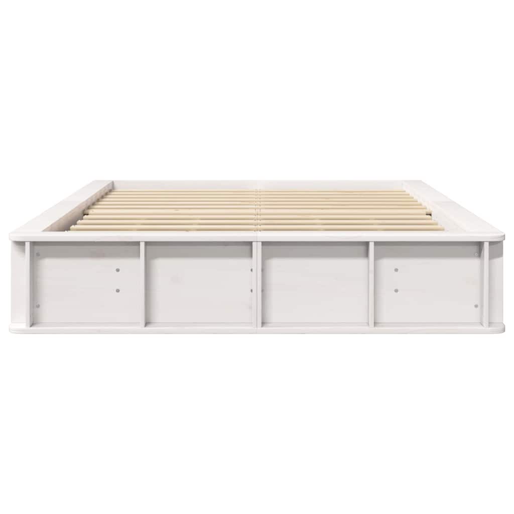 vidaXL Σκελετός Κρεβατιού Λευκό 140 x 190 cm Στερεά ξυλεία πεύκου