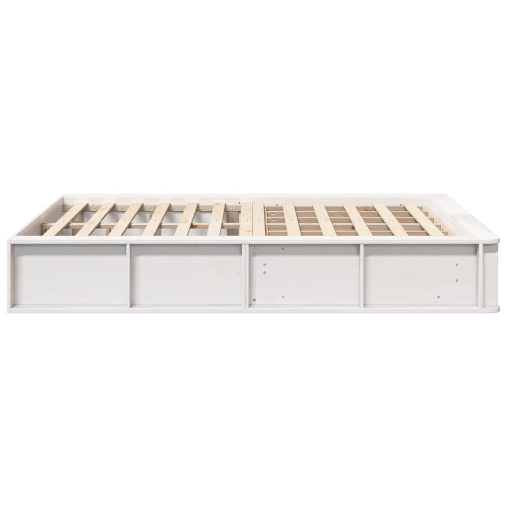 vidaXL Σκελετός Κρεβατιού Λευκό 140 x 190 cm Στερεά ξυλεία πεύκου