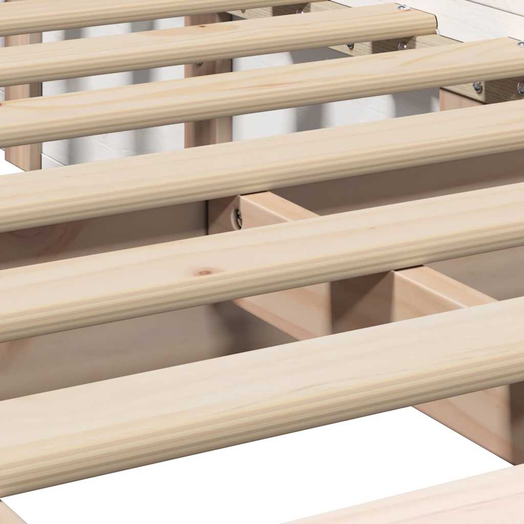vidaXL Σκελετός Κρεβατιού Λευκό 100 x 200 cm Στερεά ξυλεία πεύκου