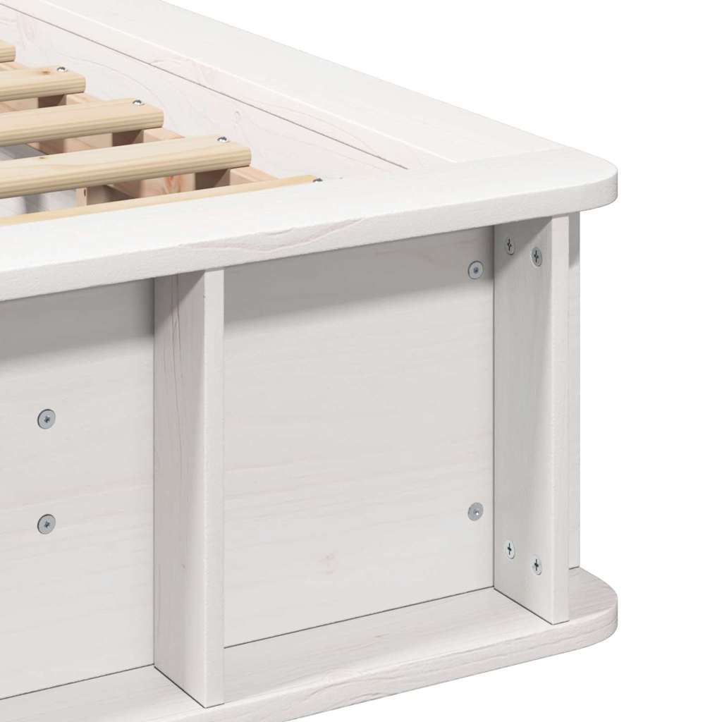 vidaXL Σκελετός Κρεβατιού Λευκό 90 x 200 cm Στερεά ξυλεία πεύκου