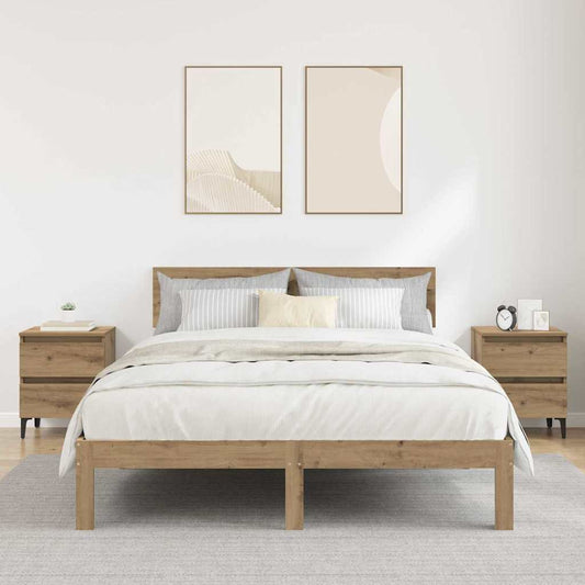 vidaXL Κομοδίνο 2 τμχ. Artisan Oak 40 x 35 x 50 εκ. Επεξεργασμένο Ξύλο