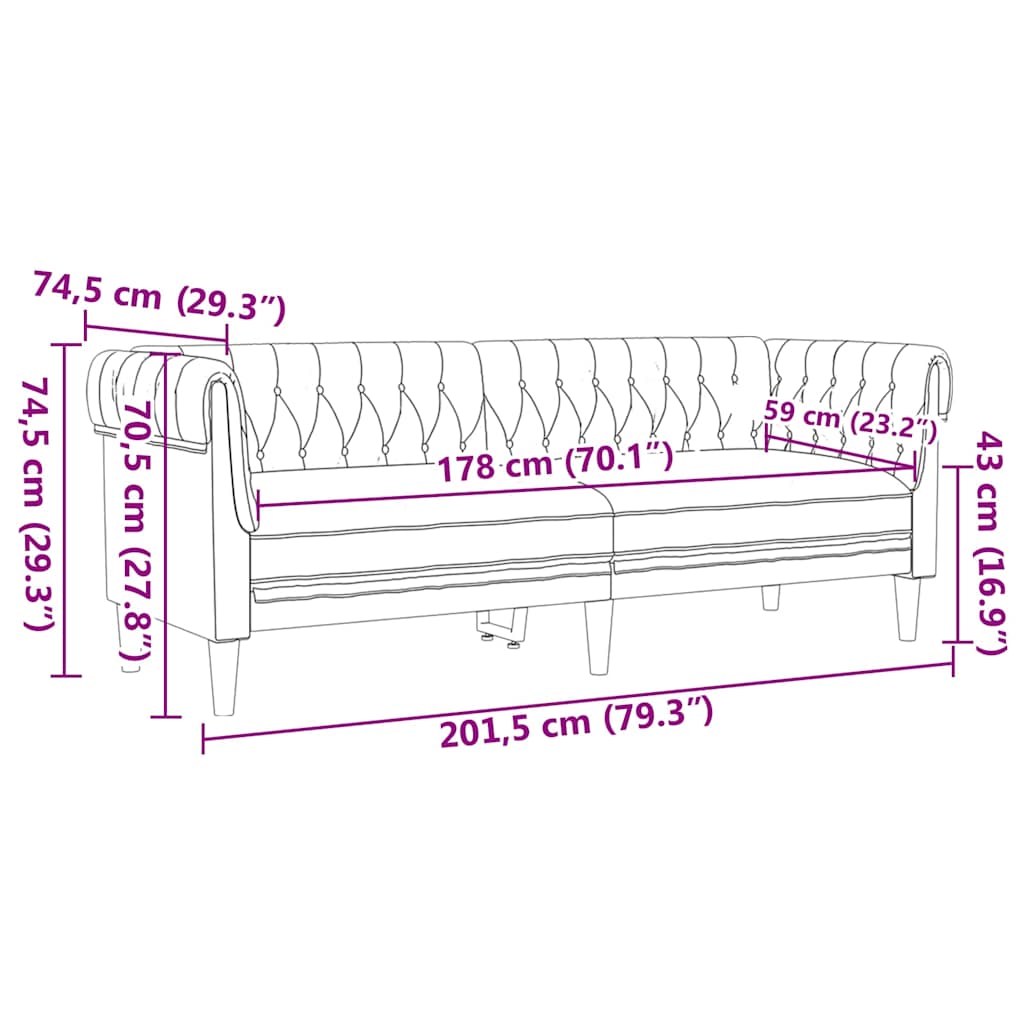 vidaXL Καναπές σαλονιού 2 pcs Ανοιχτό γκρι