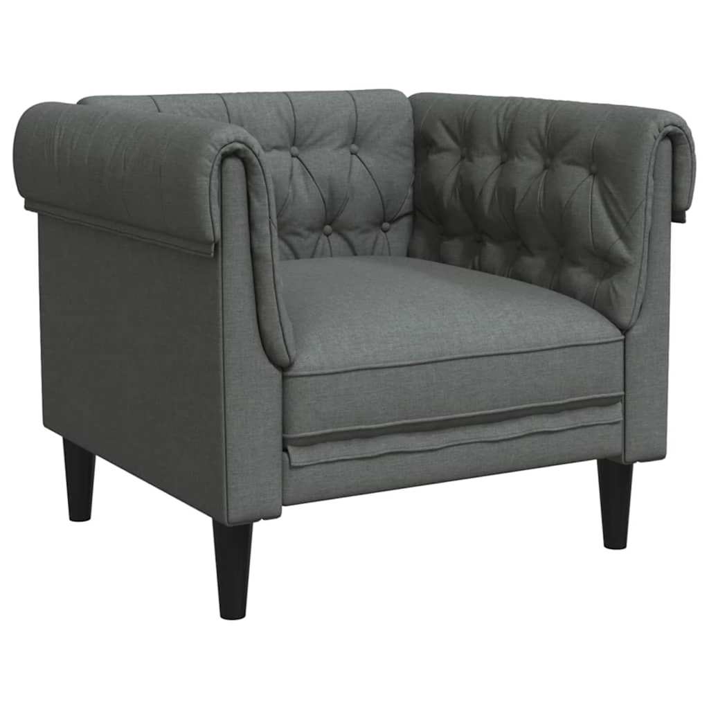 vidaXL Καναπές σαλονιού 3 pcs Σκούρο Γκρι 201,5 x 74,5 x 74,5 εκατοστά