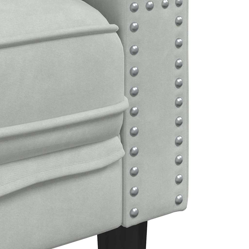 vidaXL Καναπές σαλονιού 2 pcs Ανοιχτό γκρι 194 x 74,5 x 70,5 εκ.