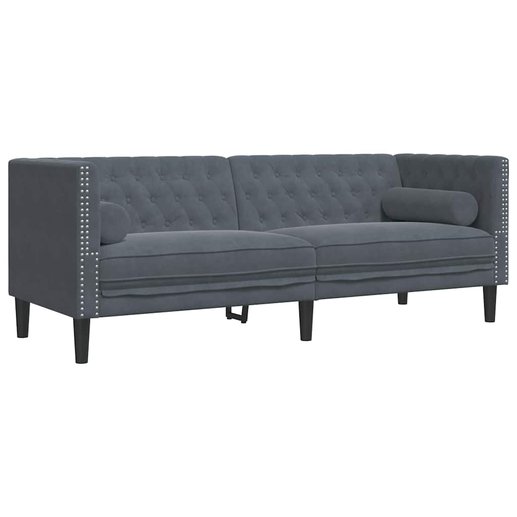 vidaXL Καναπές σαλονιού 3 pcs Σκούρο Γκρι 194 x 74,5 x 70,5 εκ.