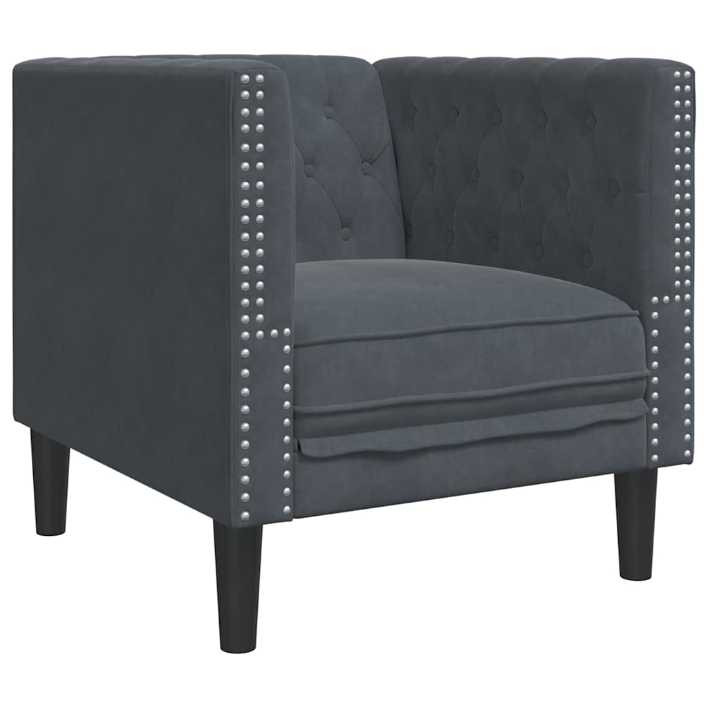 vidaXL Καναπές σαλονιού 3 pcs Σκούρο Γκρι 194 x 74,5 x 70,5 εκ.
