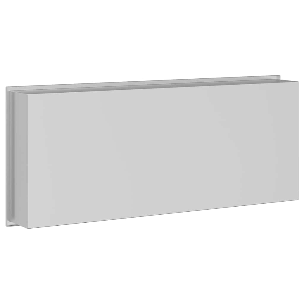 vidaXL Νίτσα Μπάνιου Ασημί 75 x 30 x 9.5 εκ. Ανοξείδωτο ατσάλι