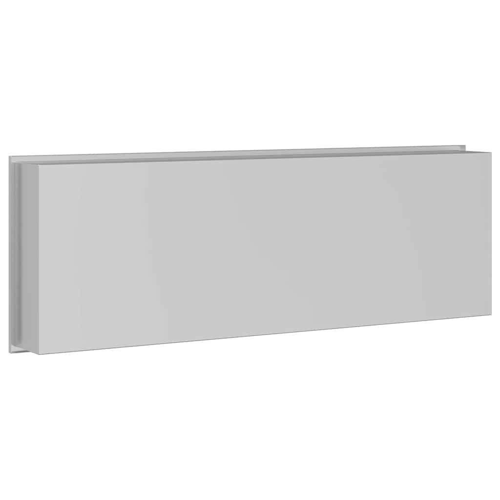 vidaXL Νίτσα Μπάνιου Ασημί 90 x 30 x 9.5 εκ. Ανοξείδωτο ατσάλι