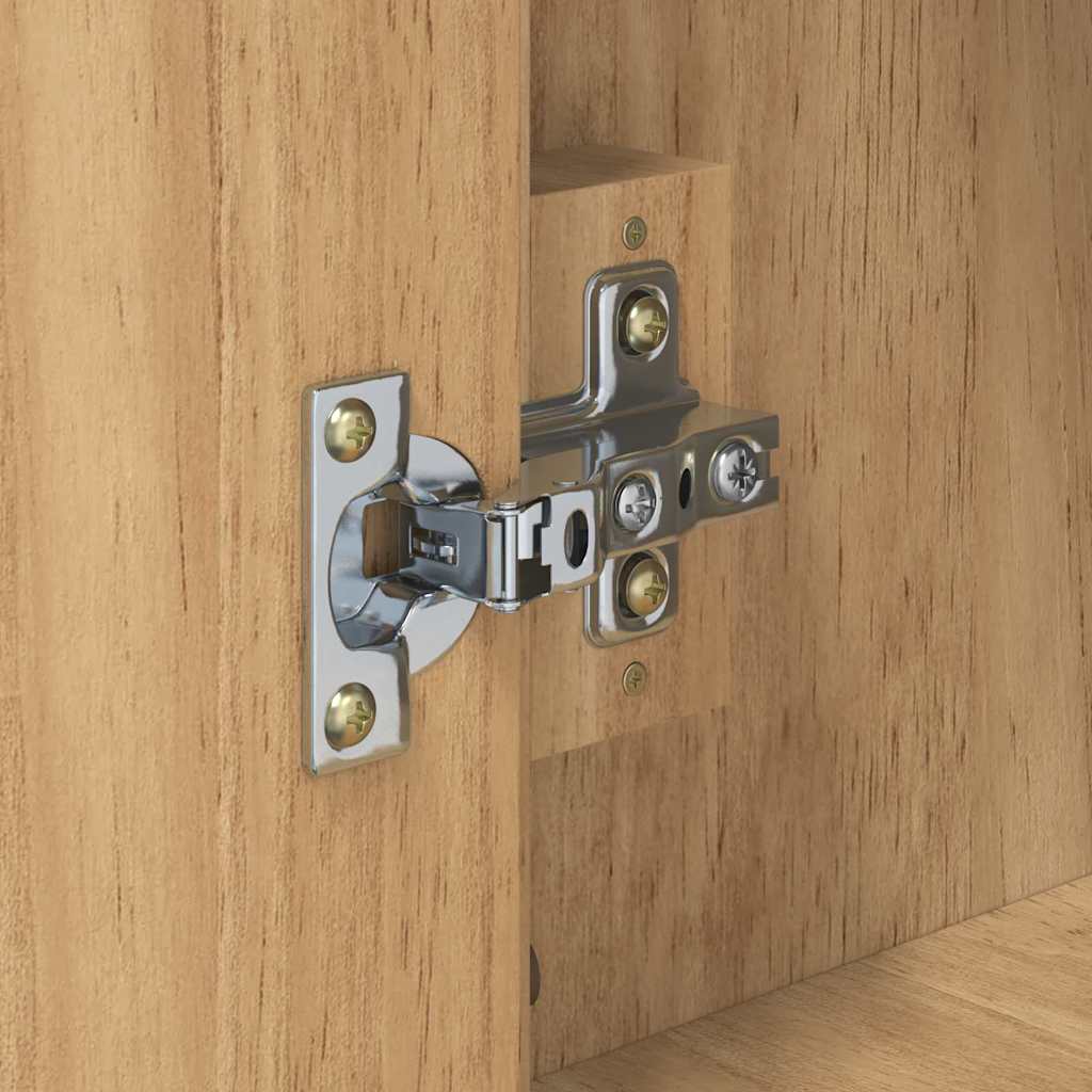 vidaXL Ντουλάπι Μπάνιου Κερωτό καφέ 35 x 30 x 90 cm Στερεό ξύλο πεύκου