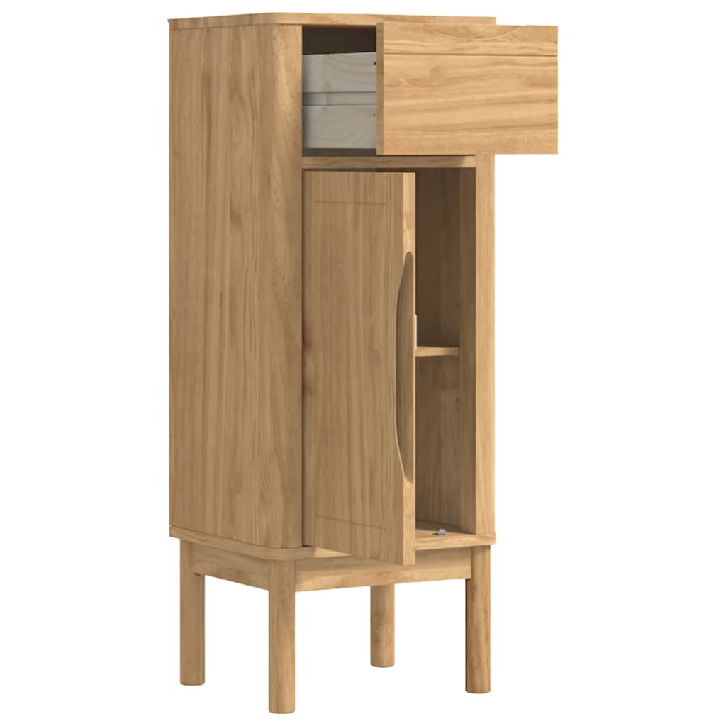 vidaXL Ντουλάπι Μπάνιου Κερωτό καφέ 35 x 30 x 90 cm Στερεό ξύλο πεύκου