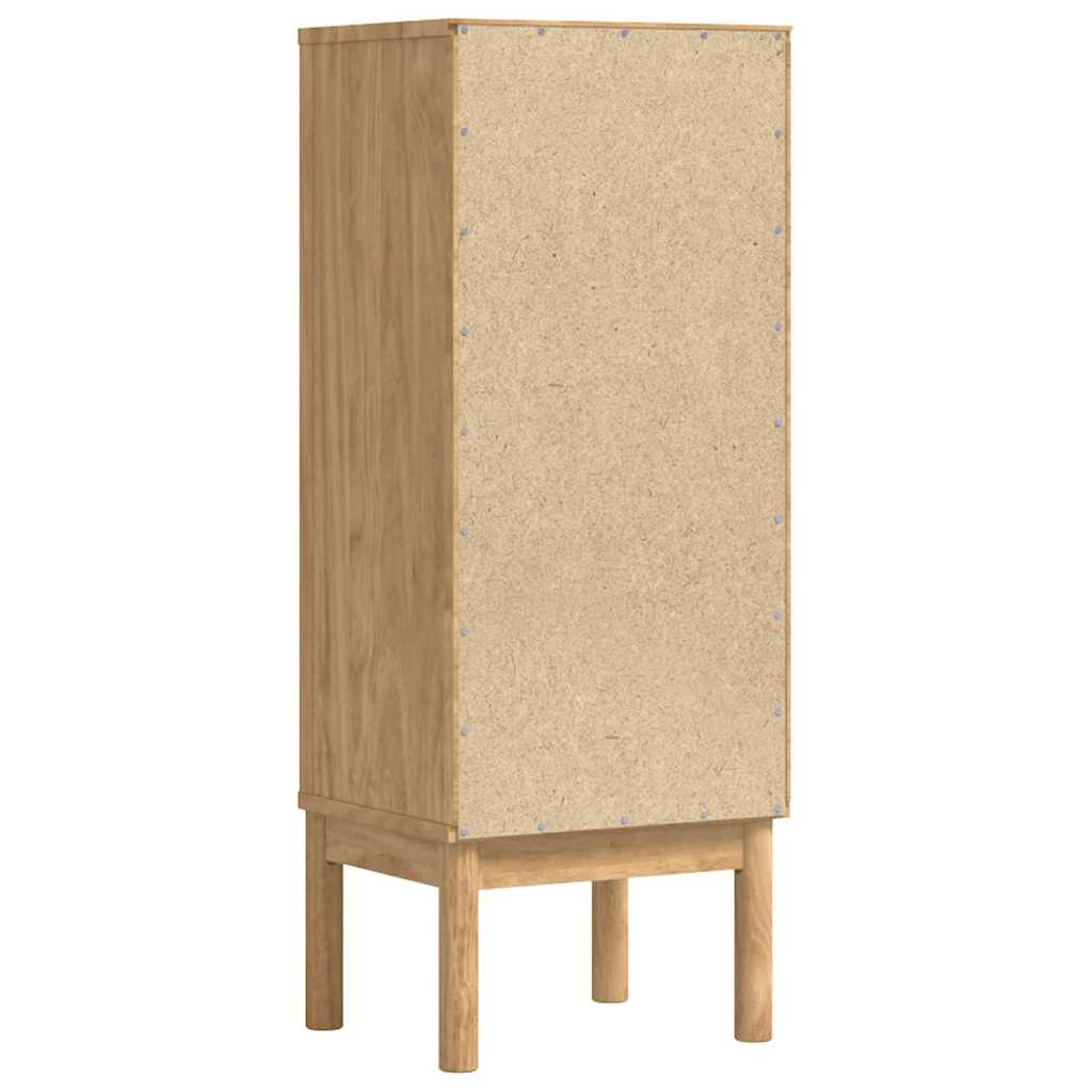 vidaXL Ντουλάπι Μπάνιου Κερωτό καφέ 35 x 30 x 90 cm Στερεό ξύλο πεύκου