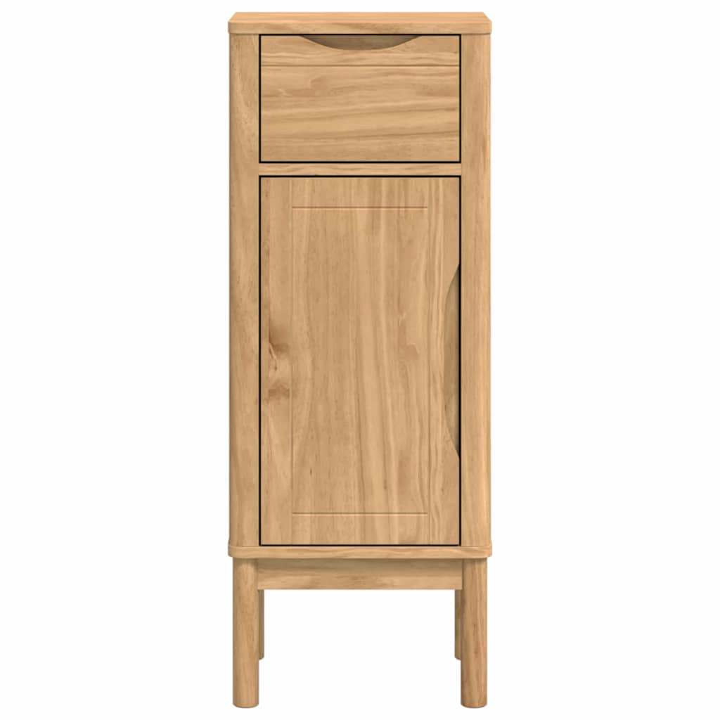 vidaXL Ντουλάπι Μπάνιου Κερωτό καφέ 35 x 30 x 90 cm Στερεό ξύλο πεύκου