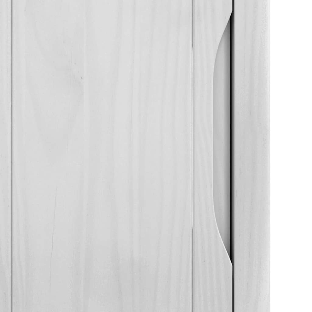 vidaXL Ντουλάπι Μπάνιου Λευκό 35 x 30 x 90 cm Στερεό ξύλο πεύκου