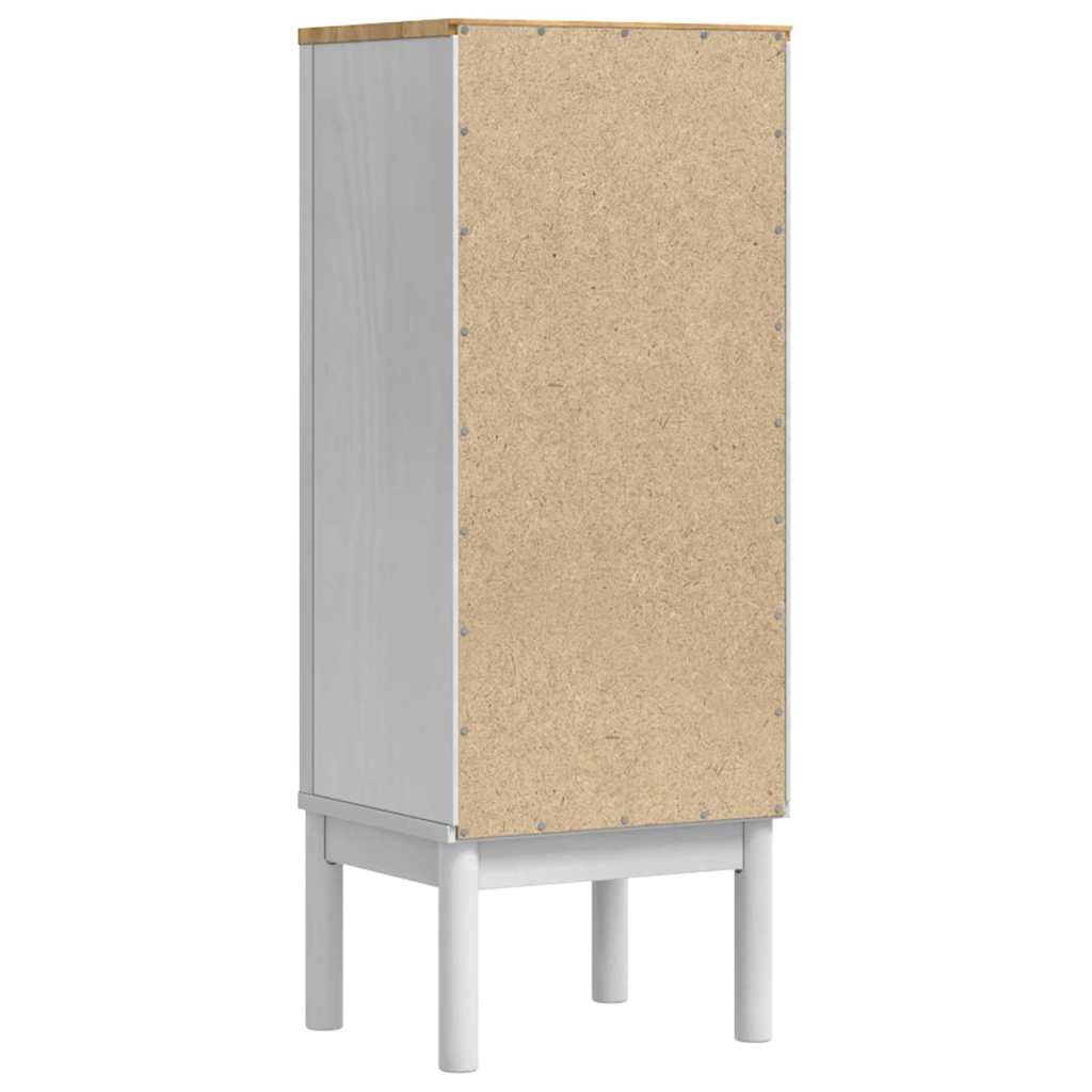 vidaXL Ντουλάπι Μπάνιου Λευκό 35 x 30 x 90 cm Στερεό ξύλο πεύκου