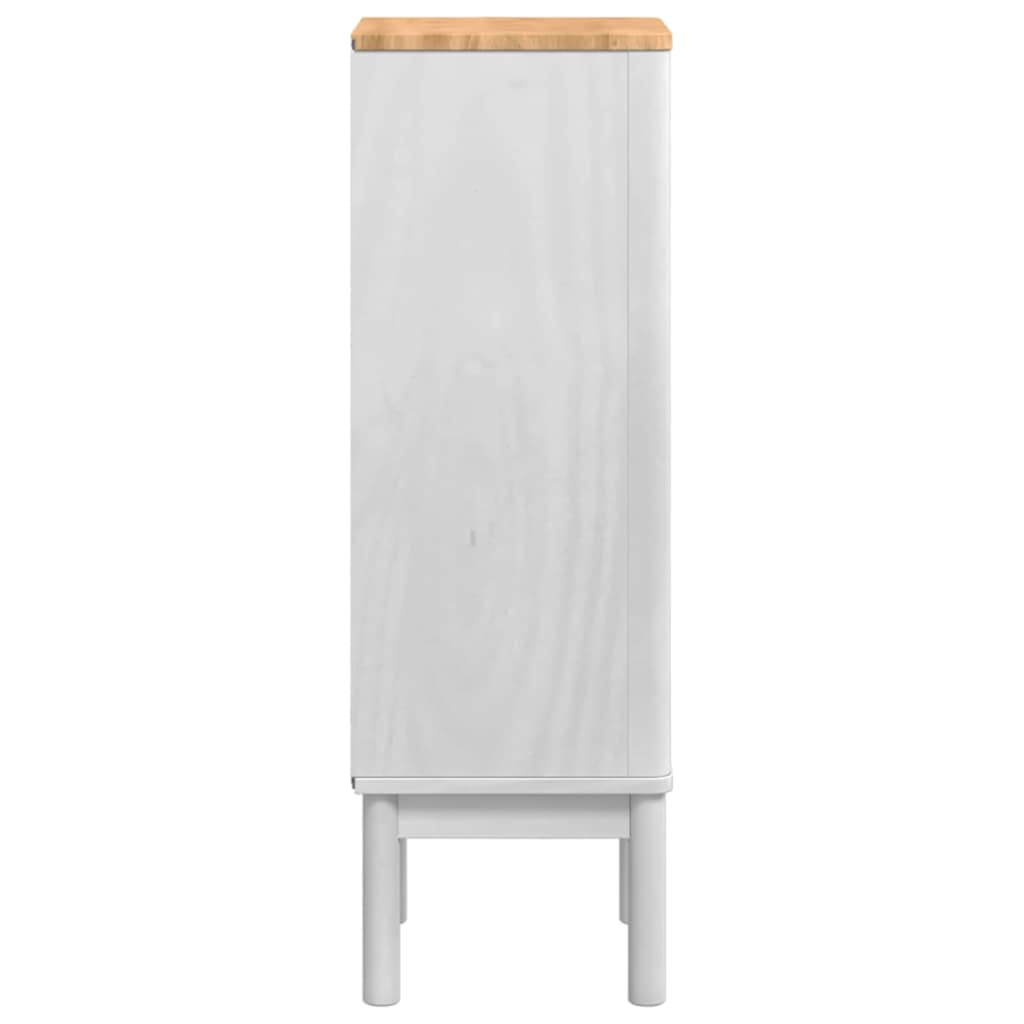 vidaXL Ντουλάπι Μπάνιου Λευκό 35 x 30 x 90 cm Στερεό ξύλο πεύκου