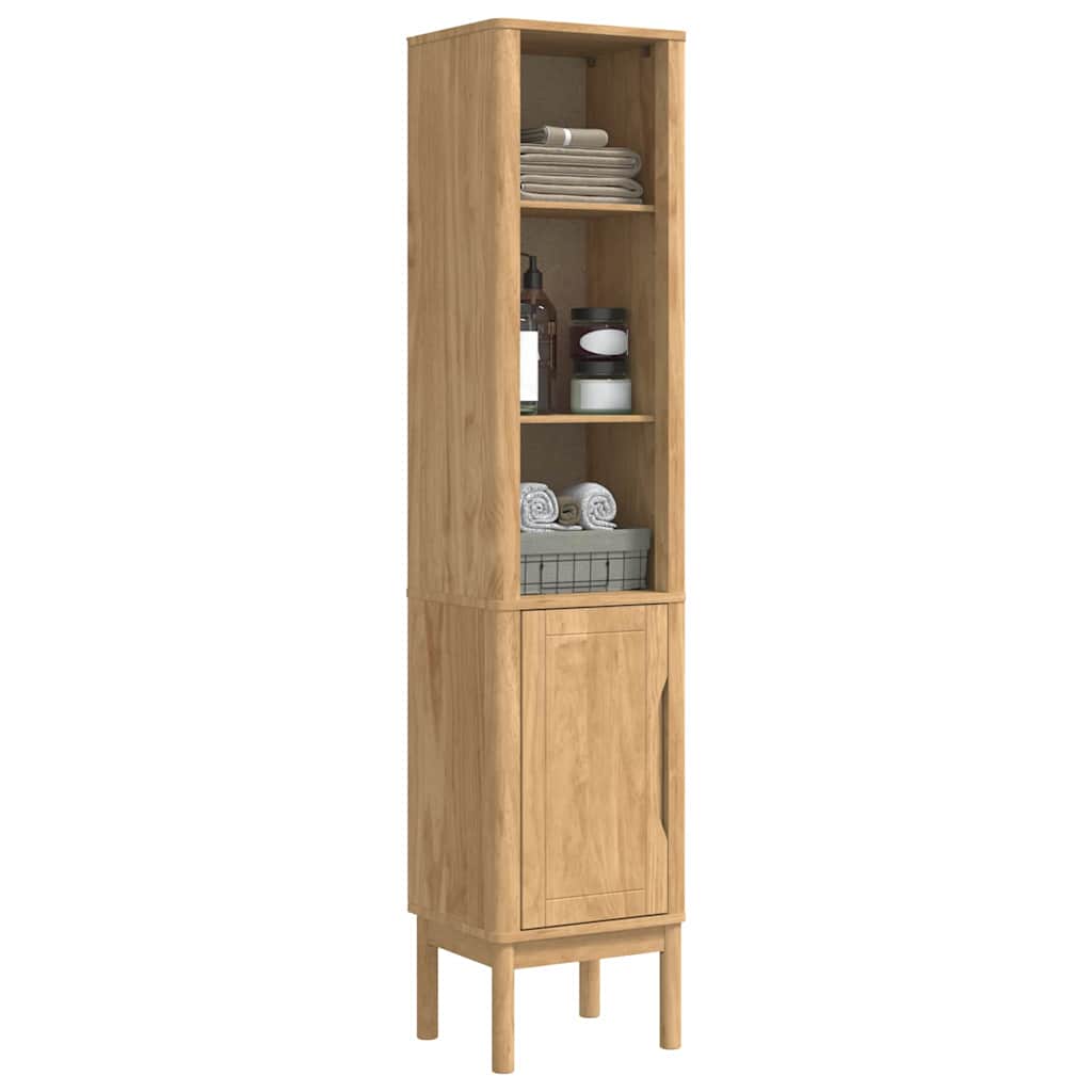 vidaXL Ψηλό ντουλάπι μπάνιου FLORO Κερωτό καφέ 35 x 30 x 160 εκ