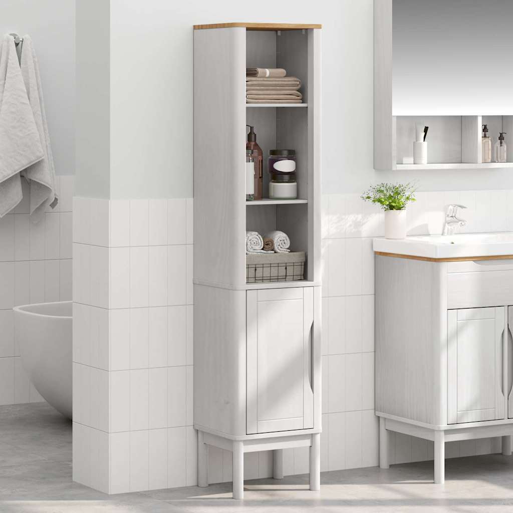 vidaXL Ψηλό ντουλάπι μπάνιου με ράφι FLORO Λευκό 35 x 30 x 160 εκ