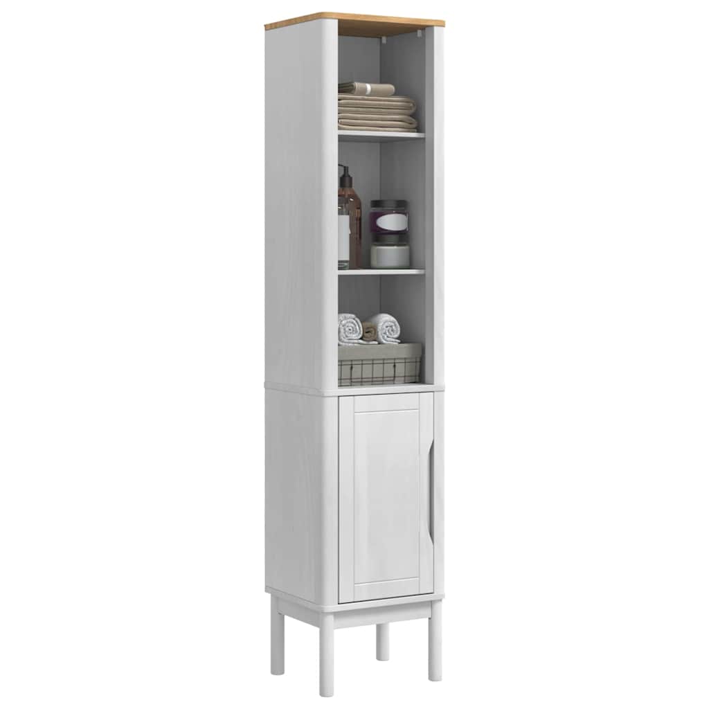 vidaXL Ψηλό ντουλάπι μπάνιου με ράφι FLORO Λευκό 35 x 30 x 160 εκ