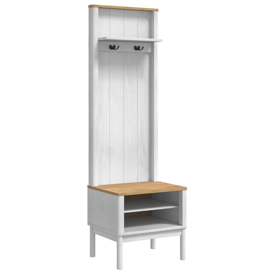 vidaXL Ντουλάπα διαδρόμου με ράφι FLORO Λευκό 50 x 40 x 158 εκ
