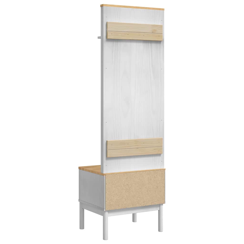 vidaXL Ντουλάπα διαδρόμου με ράφι FLORO Λευκό 50 x 40 x 158 εκ