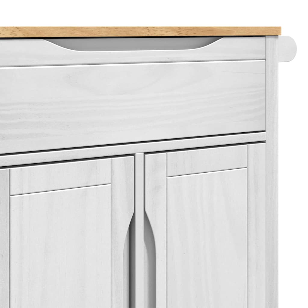 vidaXL Καρότσι Κουζίνας FLORO Λευκό 72,5 x 45 x 80 εκ