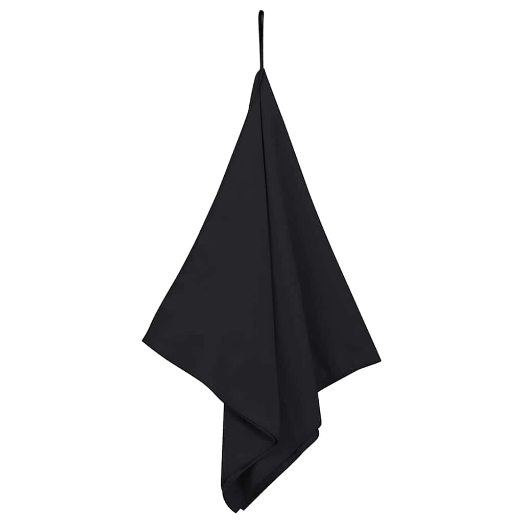 vidaXL Αθλητικές Πετσέτες 2 τμχ. Μαύρο 100 x 50 cm
