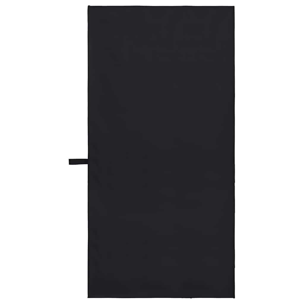 vidaXL Αθλητικές Πετσέτες 2 τμχ. Μαύρο 100 x 50 cm