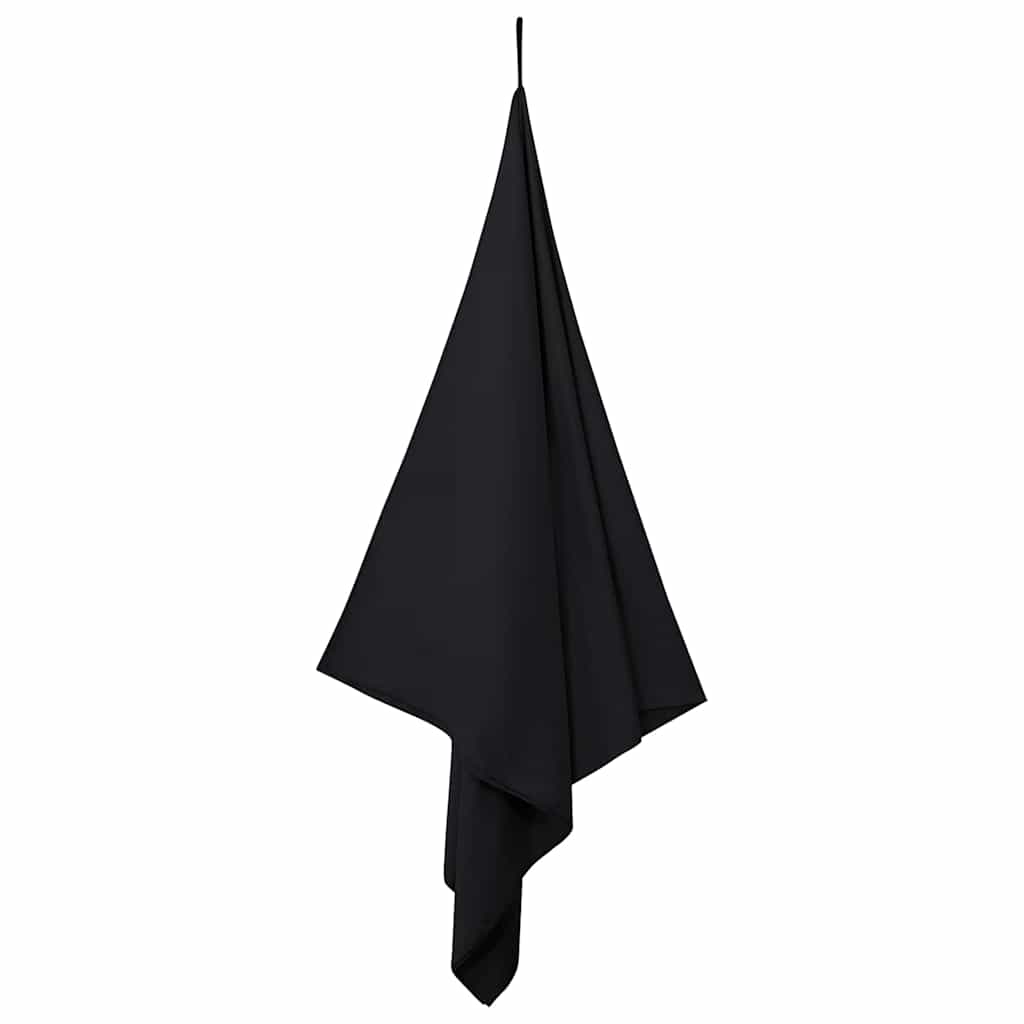 vidaXL Αθλητικές Πετσέτες 2 pcs Μαύρο 180 x 90 cm