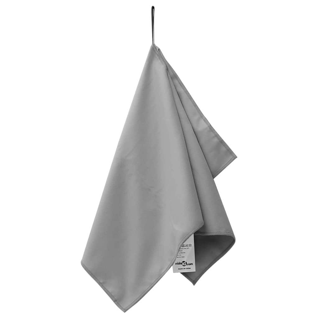 vidaXL Αθλητικές Πετσέτες 2 pcs Σκούρο γκρι 50 x 30 cm