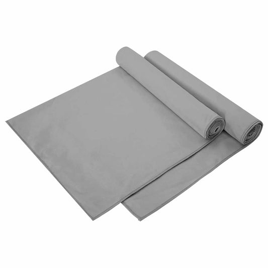 vidaXL Αθλητικές Πετσέτες 2 pcs Σκούρο γκρι 140 x 70 εκ