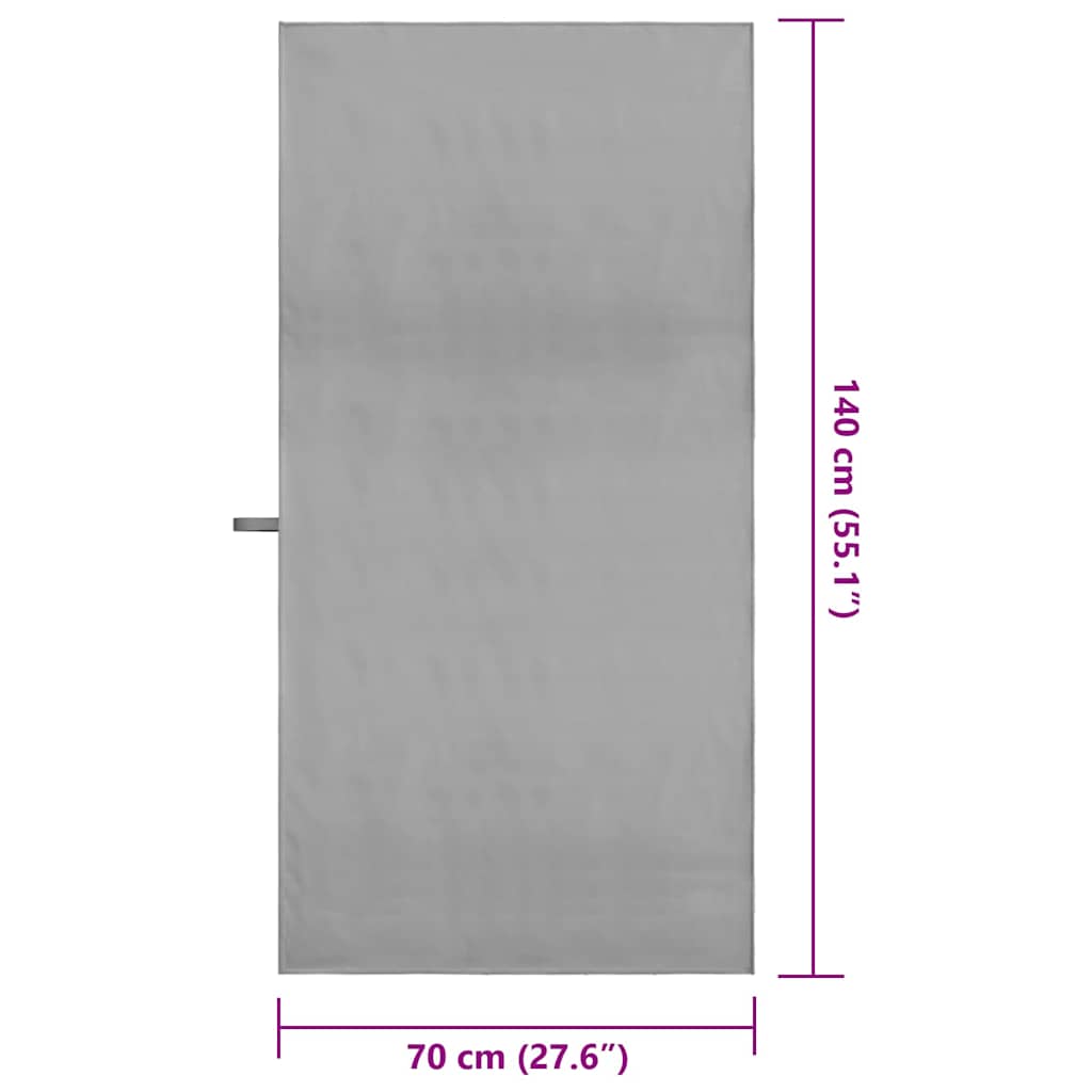 vidaXL Αθλητικές Πετσέτες 2 pcs Σκούρο γκρι 140 x 70 εκ