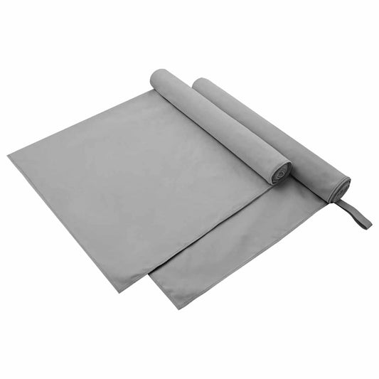 vidaXL Αθλητικές Πετσέτες 2 pcs Σκούρο Γκρι 90 x 180 εκ