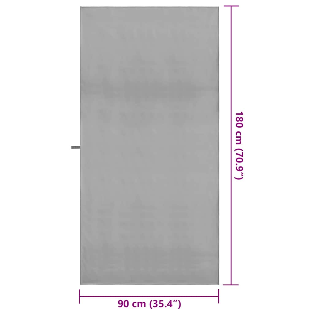 vidaXL Αθλητικές Πετσέτες 2 pcs Σκούρο Γκρι 90 x 180 εκ