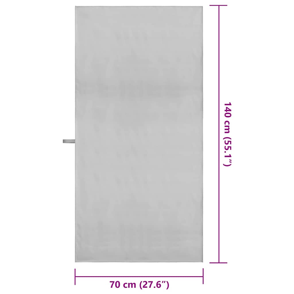 vidaXL Αθλητικές Πετσέτες 2 pcs Γκρι 140 x 70 εκ