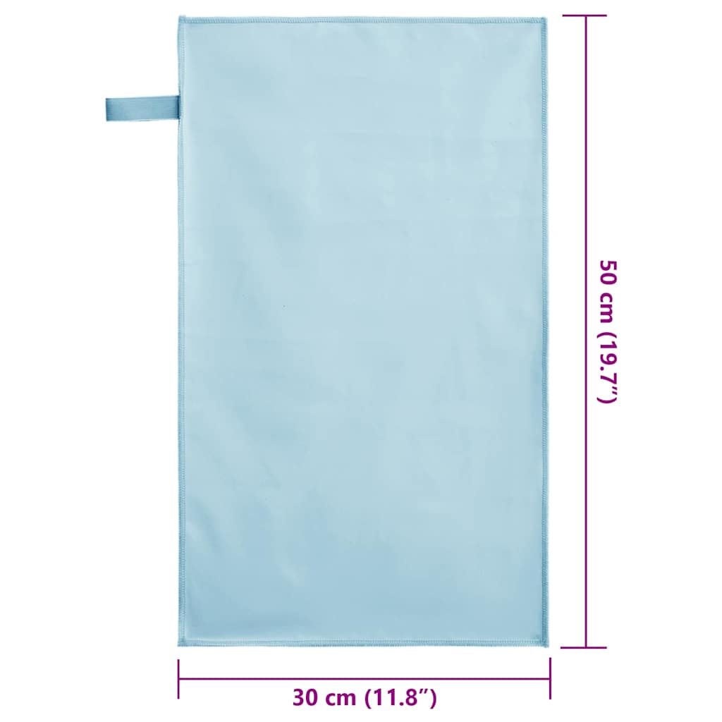 vidaXL Αθλητικές Πετσέτες 2 pcs Μπλε 50 x 30 cm