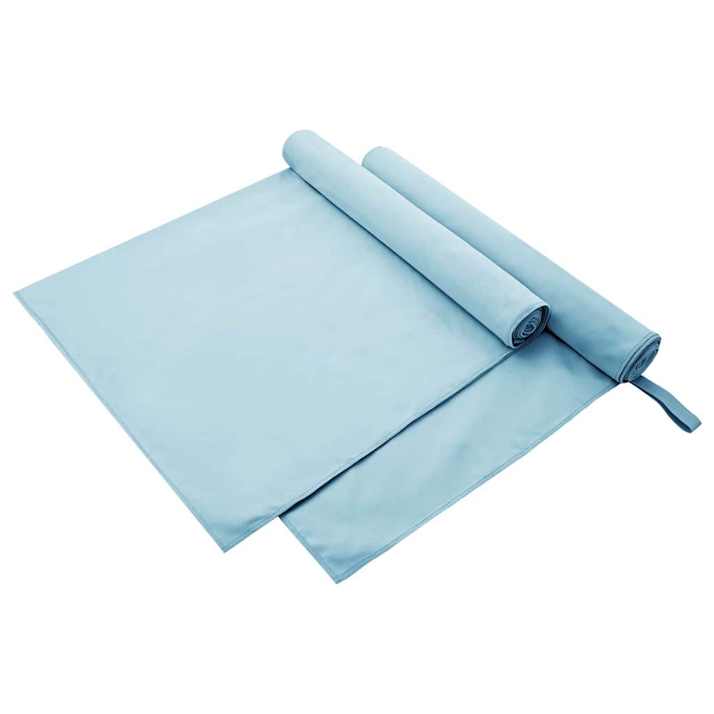 vidaXL Αθλητικές Πετσέτες 2 pcs Μπλε 180 x 90 cm