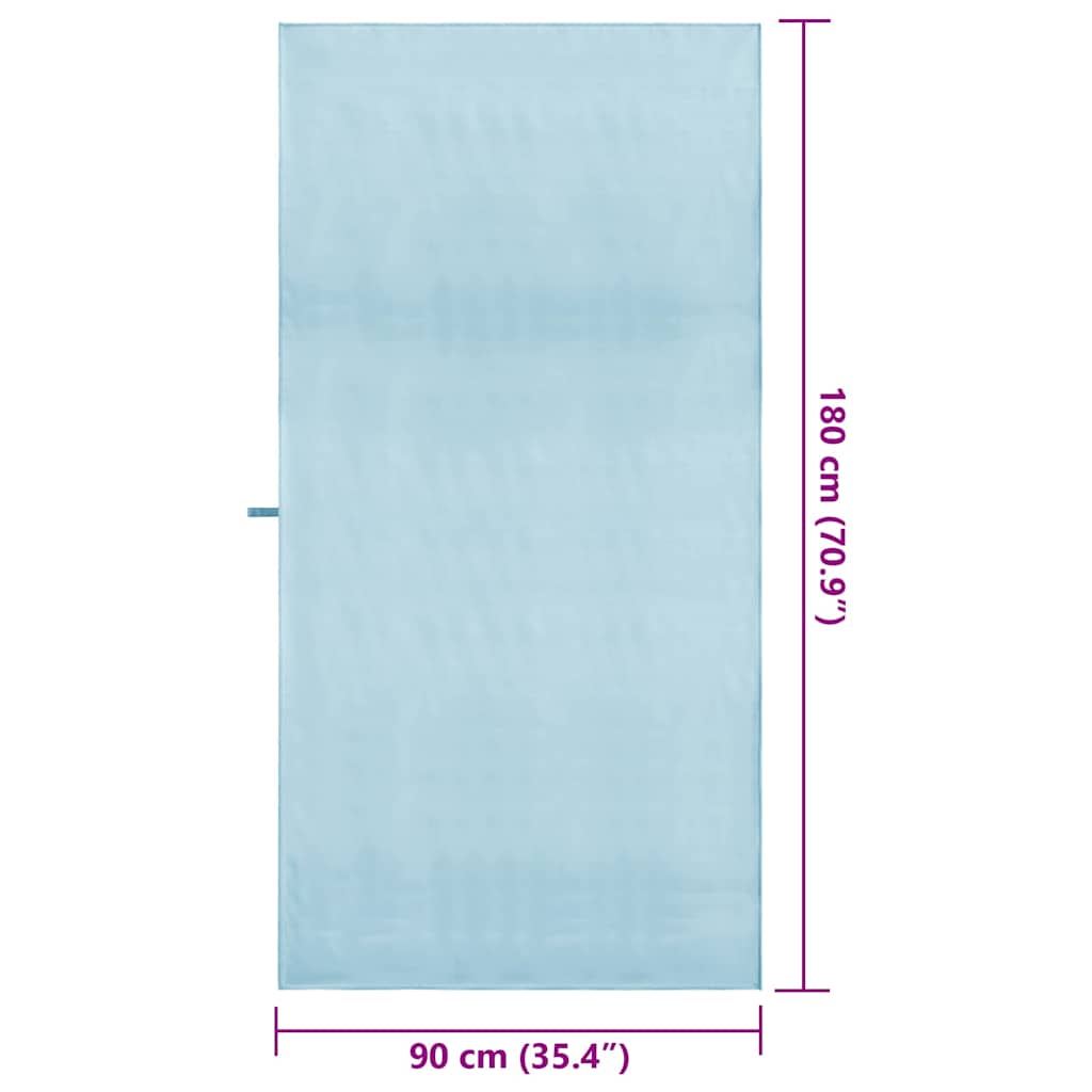 vidaXL Αθλητικές Πετσέτες 2 pcs Μπλε 180 x 90 cm