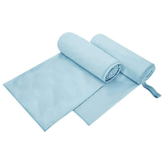 vidaXL Αθλητικές Πετσέτες 2 pcs Μπλε 200 x 100 cm