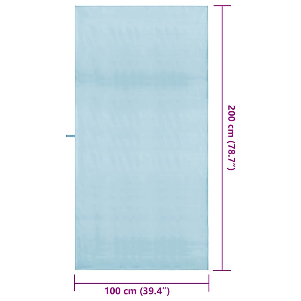 vidaXL Αθλητικές Πετσέτες 2 pcs Μπλε 200 x 100 cm