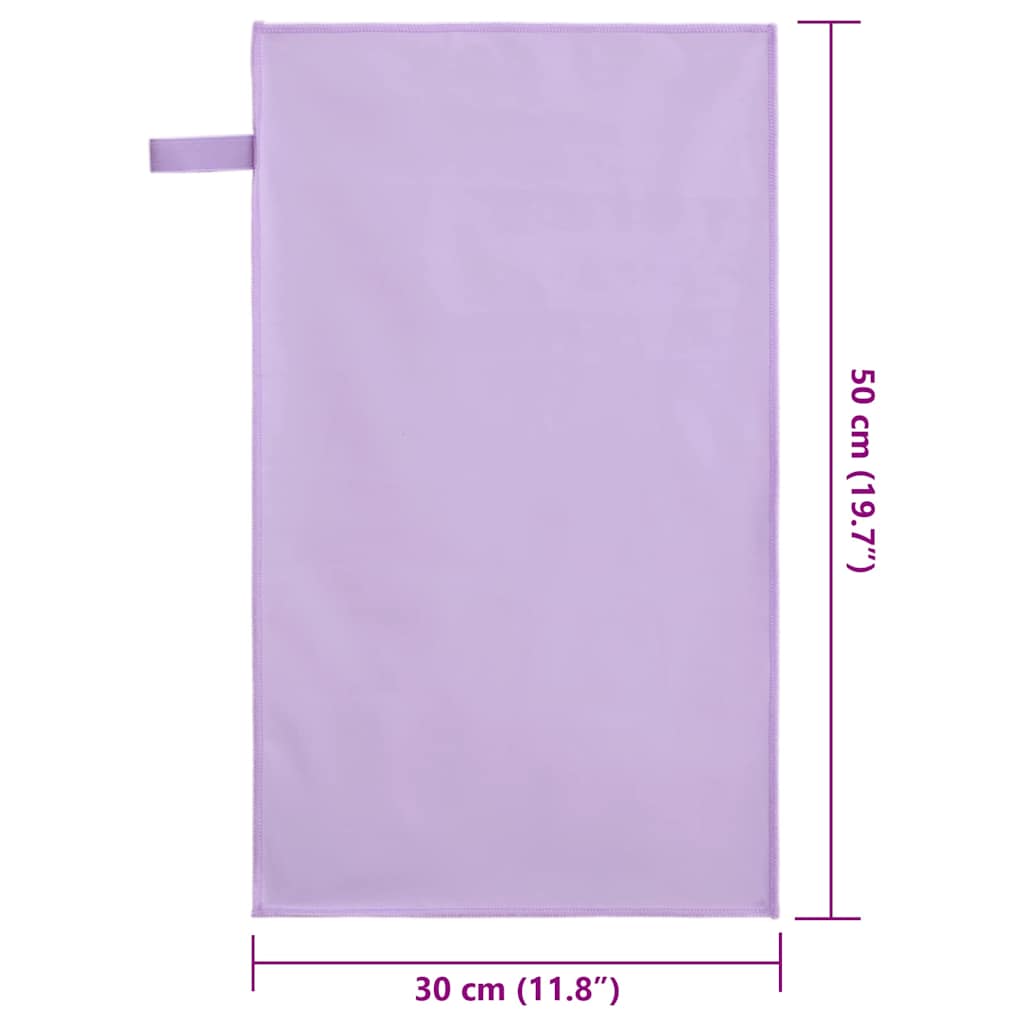 vidaXL Αθλητικές Πετσέτες 2 pcs Μοβ 50 x 30 cm
