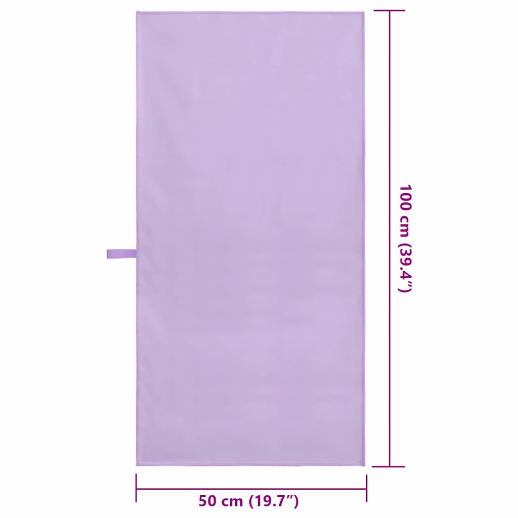 vidaXL Αθλητικές Πετσέτες 2 pcs Μοβ 100 x 50 cm